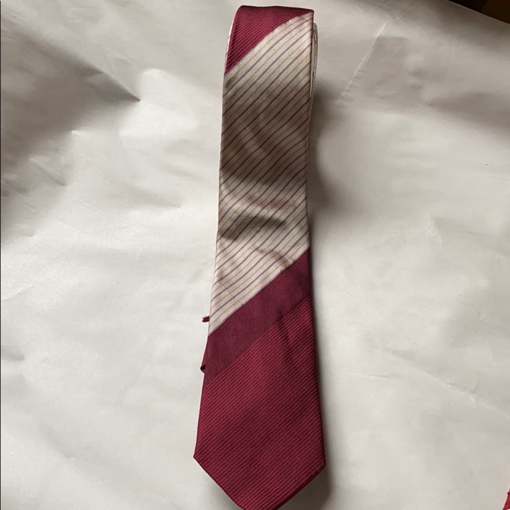 Givenchy-Burgundy  Stripe Tie